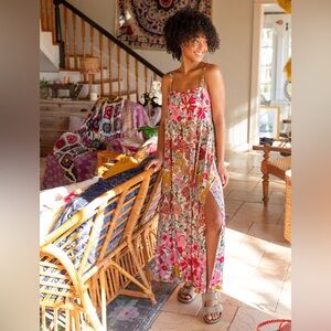 Natural Life Vibrant Floral Maxi Dress